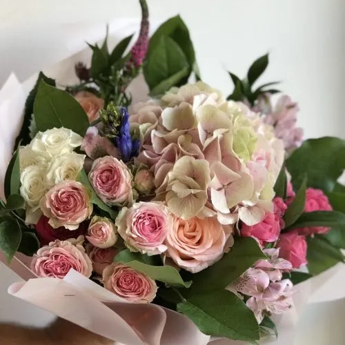 Bouquet with pink Hydrangea
