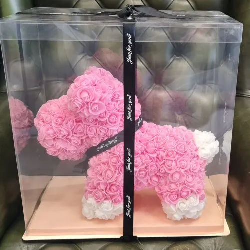 Собачка из роз (60cm)